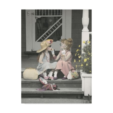 Trademark Fine Art Gail Goodwin 'Kids On Porch' Canvas Art, 35x47 ALI35050-C3547GG